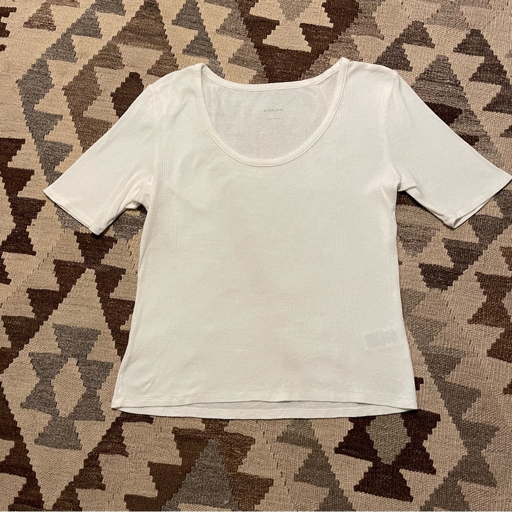 Everlane Pima Scoop Ribbed Baby Tee